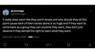 Fans react to BLACKPINK contract renewal status. (Image via Twitter/@gLennciaga)